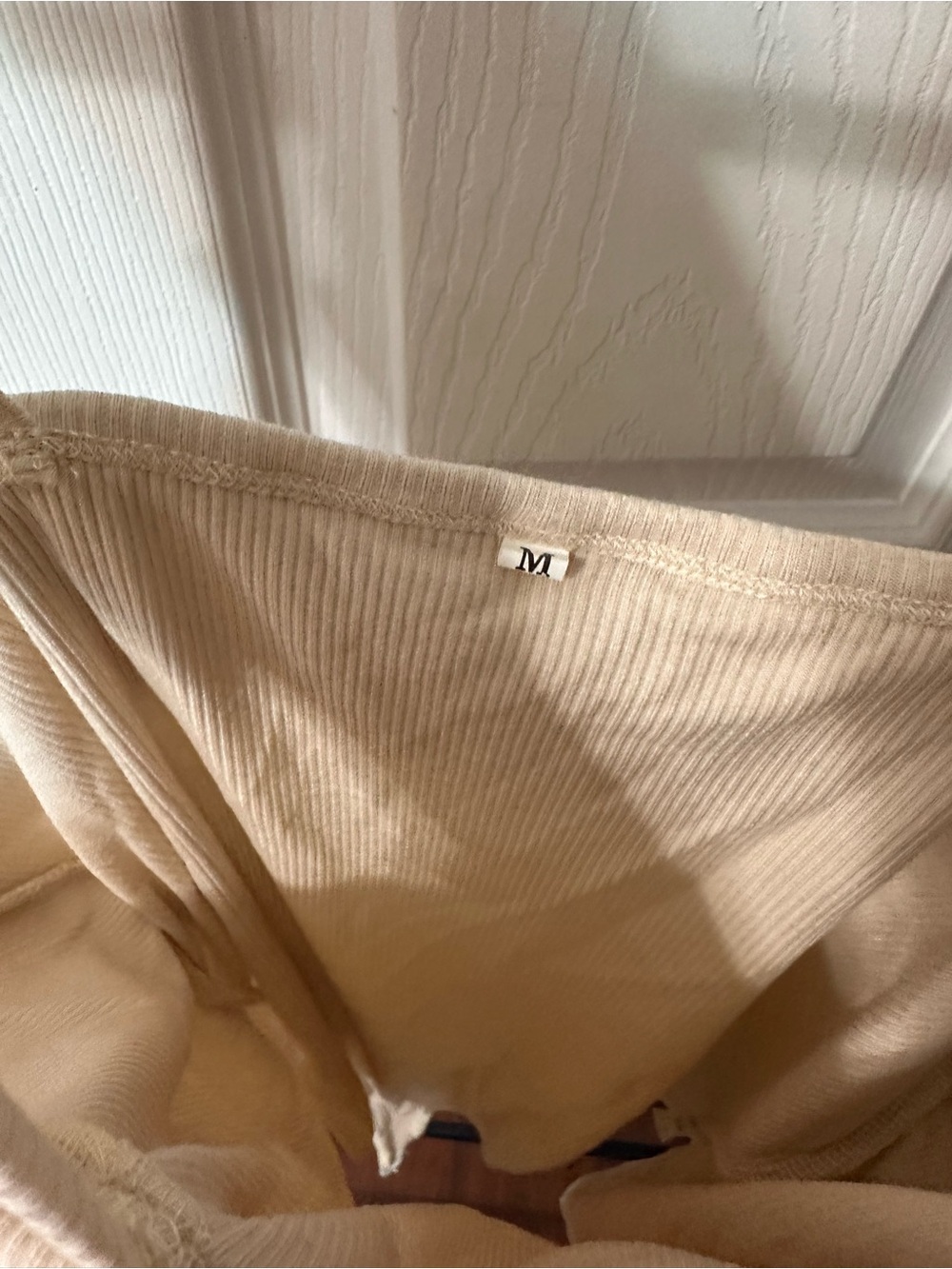 Amazon Beige Ruffled Square-Neck Bodysuit - Picture 4 of 4